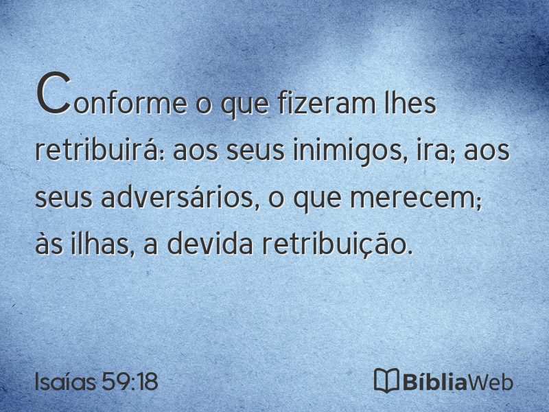Isaías 59:18 em imagem para compartilhar