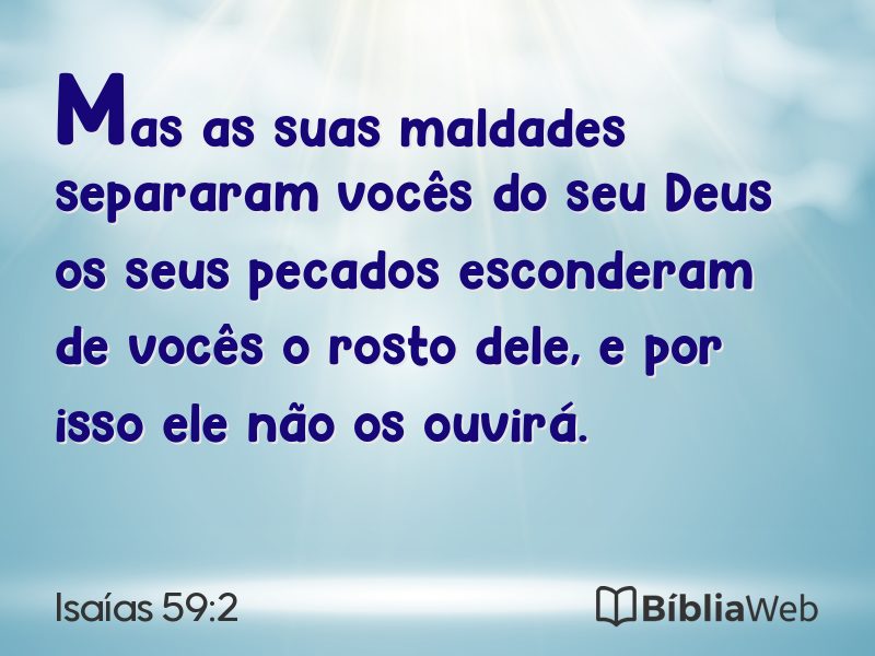 Isaías 59:2 em imagem para compartilhar