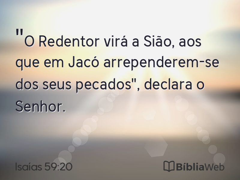 Isaías 59:20 em imagem para compartilhar