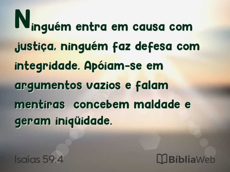Isaías 59:4 em imagem para compartilhar
