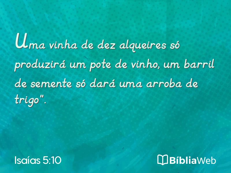 Isaías 5:10 em imagem para compartilhar