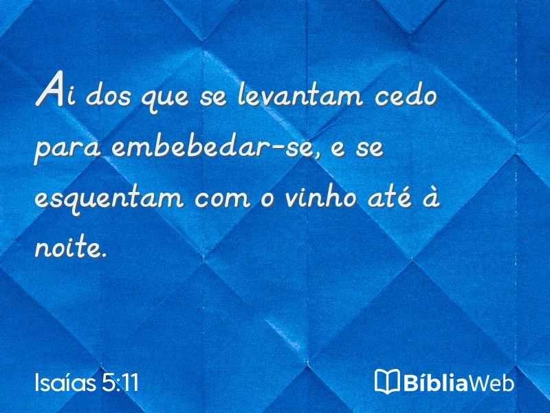 Isaías 5:11 em imagem para compartilhar