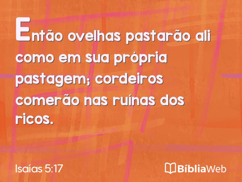 Isaías 5:17 em imagem para compartilhar