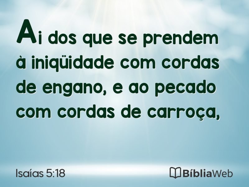 Isaías 5:18 em imagem para compartilhar