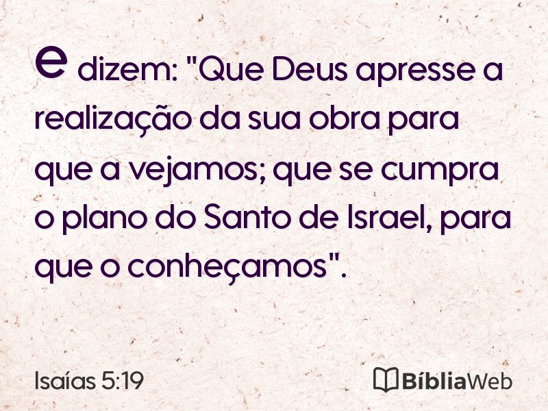 Isaías 5:19 em imagem para compartilhar