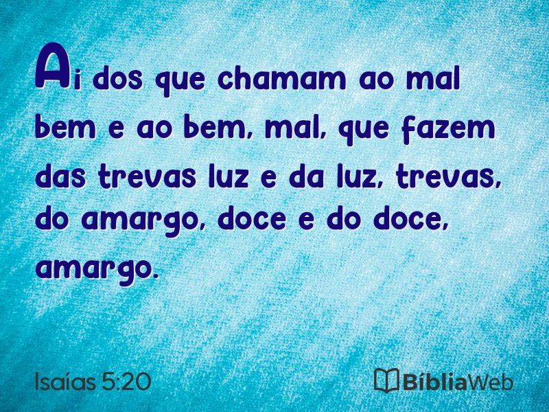Isaías 5:20 em imagem para compartilhar