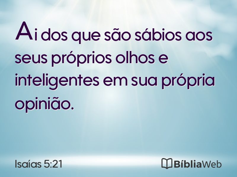 Isaías 5:21 em imagem para compartilhar