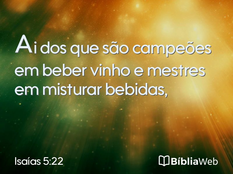 Isaías 5:22 em imagem para compartilhar