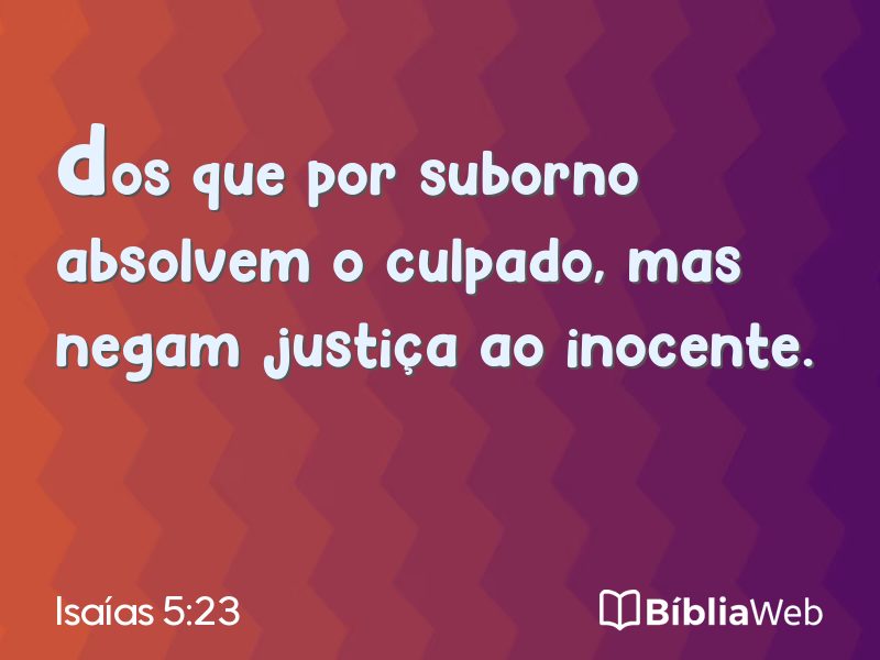 Isaías 5:23 em imagem para compartilhar