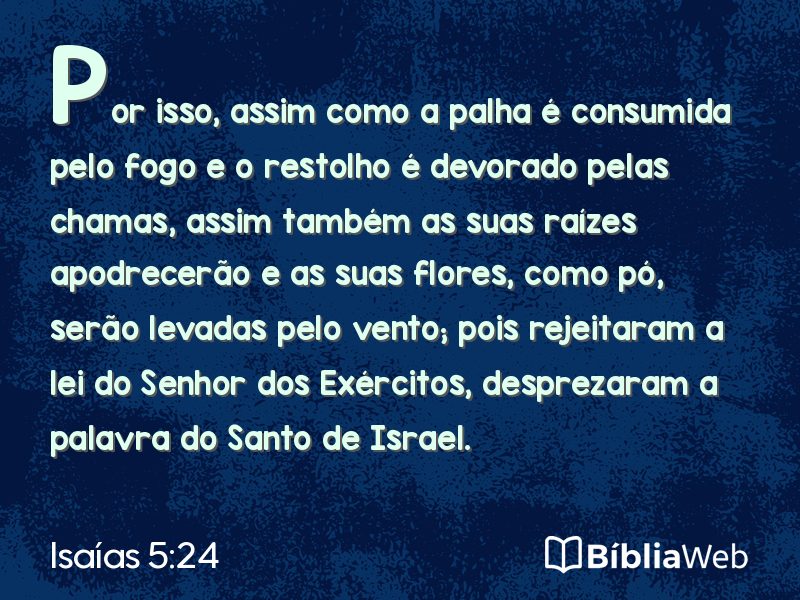 Isaías 5:24 em imagem para compartilhar