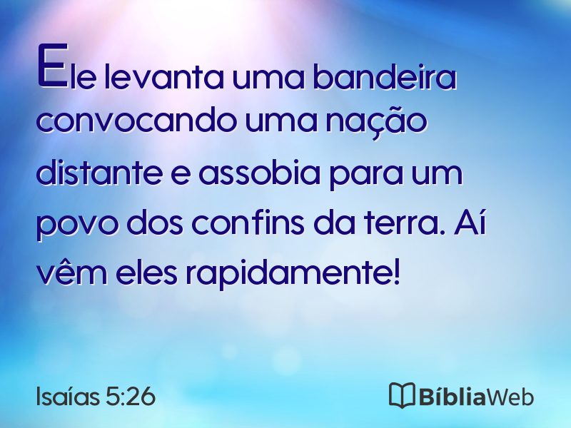 Isaías 5:26 em imagem para compartilhar