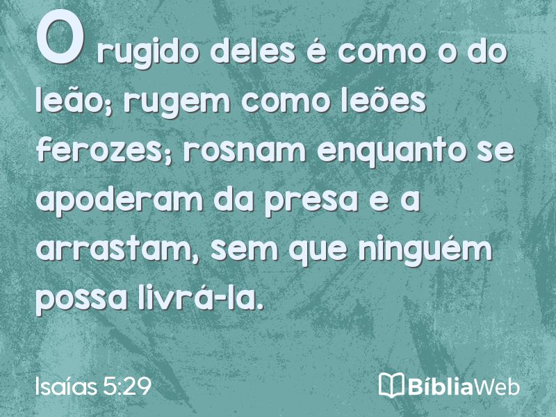 Isaías 5:29 em imagem para compartilhar