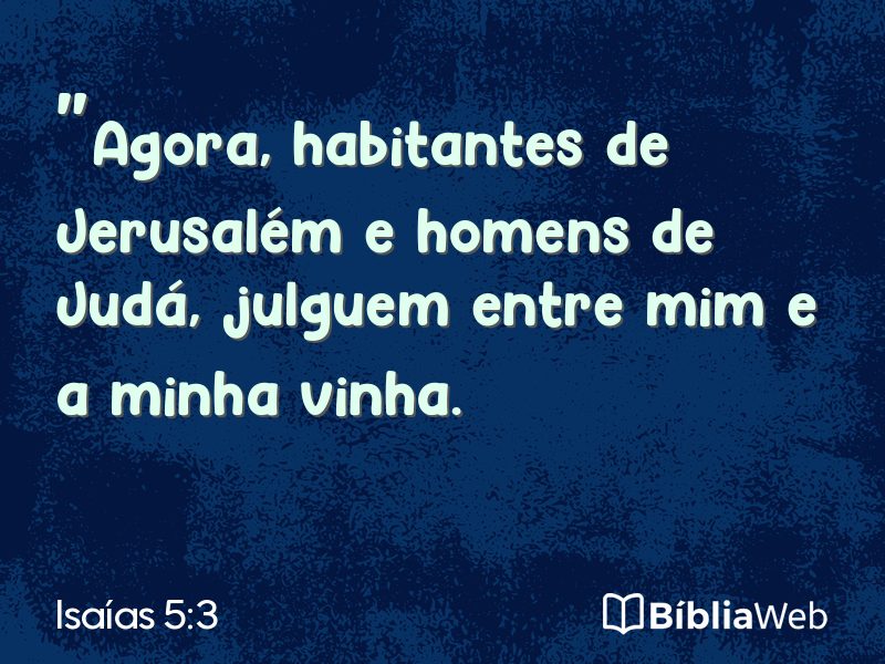 Isaías 5:3 em imagem para compartilhar