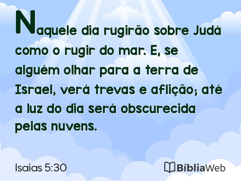 Isaías 5:30 em imagem para compartilhar