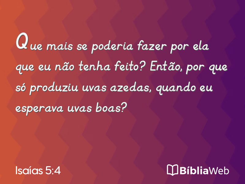 Isaías 5:4 em imagem para compartilhar