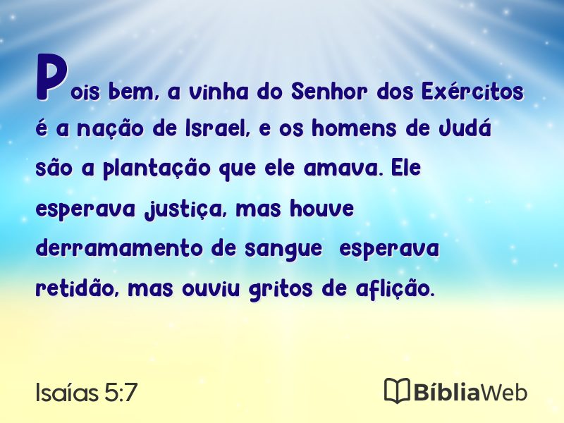 Isaías 5:7 em imagem para compartilhar