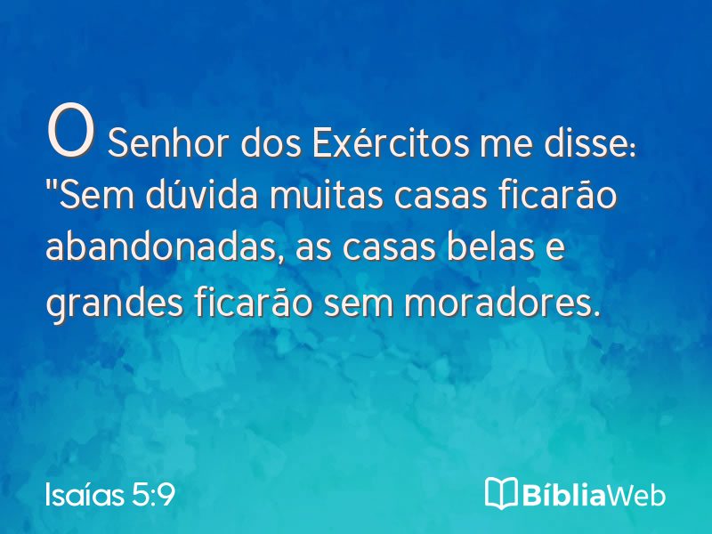 Isaías 5:9 em imagem para compartilhar