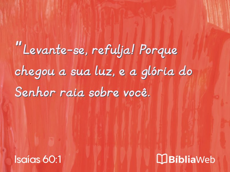 Isaías 60:1 em imagem para compartilhar