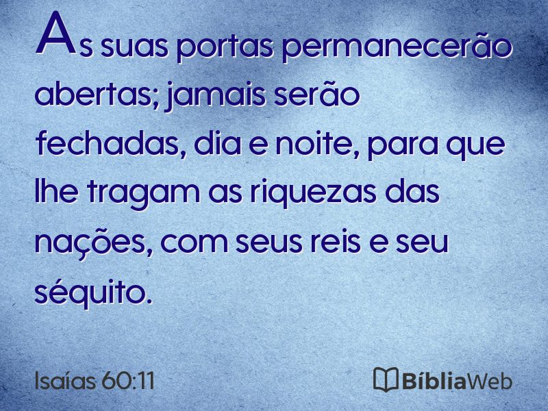 Isaías 60:11 em imagem para compartilhar