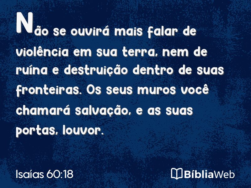 Isaías 60:18 em imagem para compartilhar