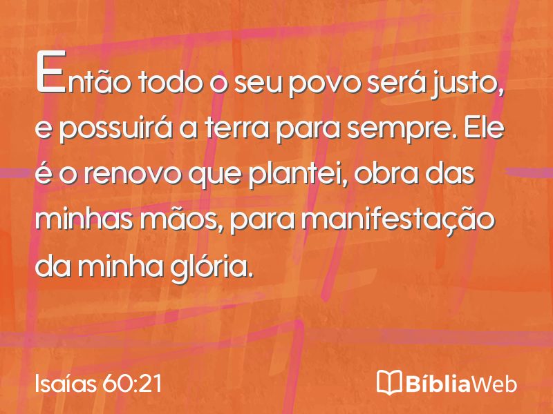 Isaías 60:21 em imagem para compartilhar