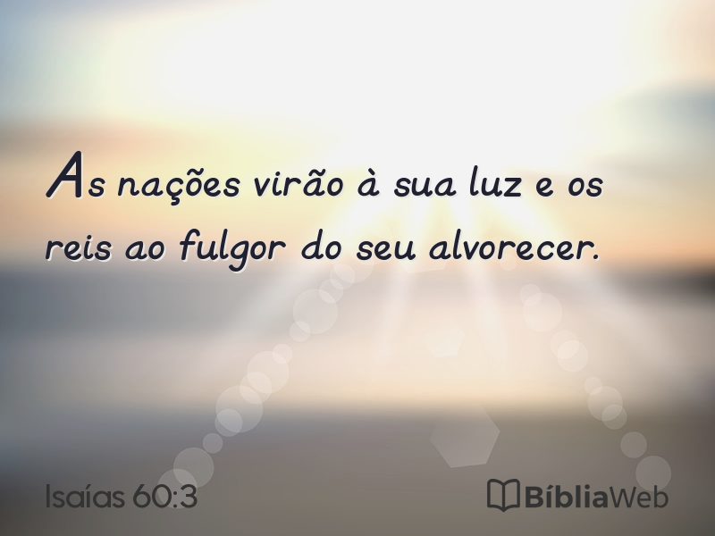 Isaías 60:3 em imagem para compartilhar