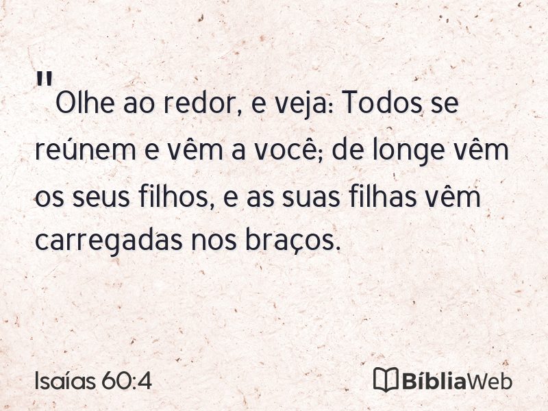 Isaías 60:4 em imagem para compartilhar