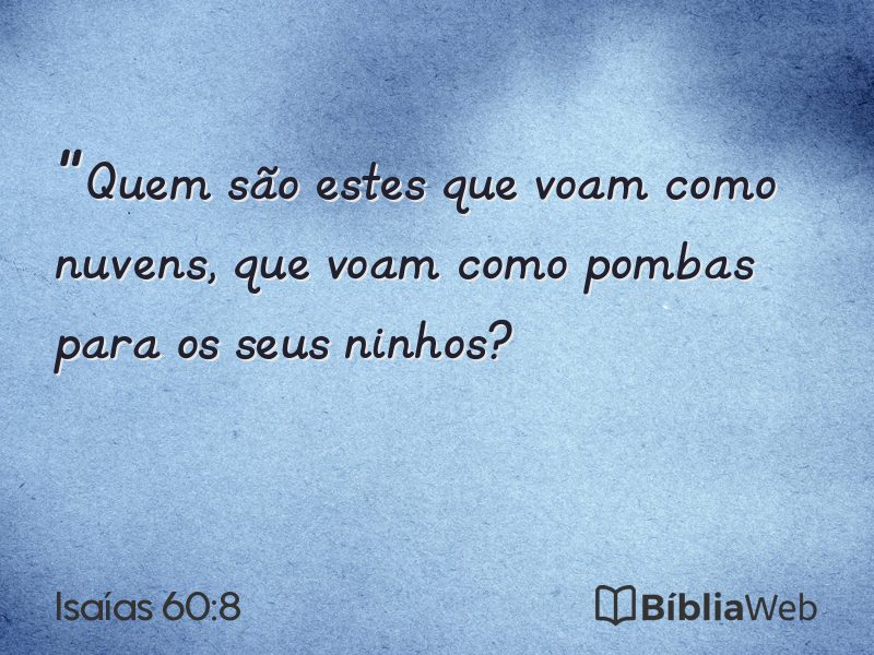 Isaías 60:8 em imagem para compartilhar