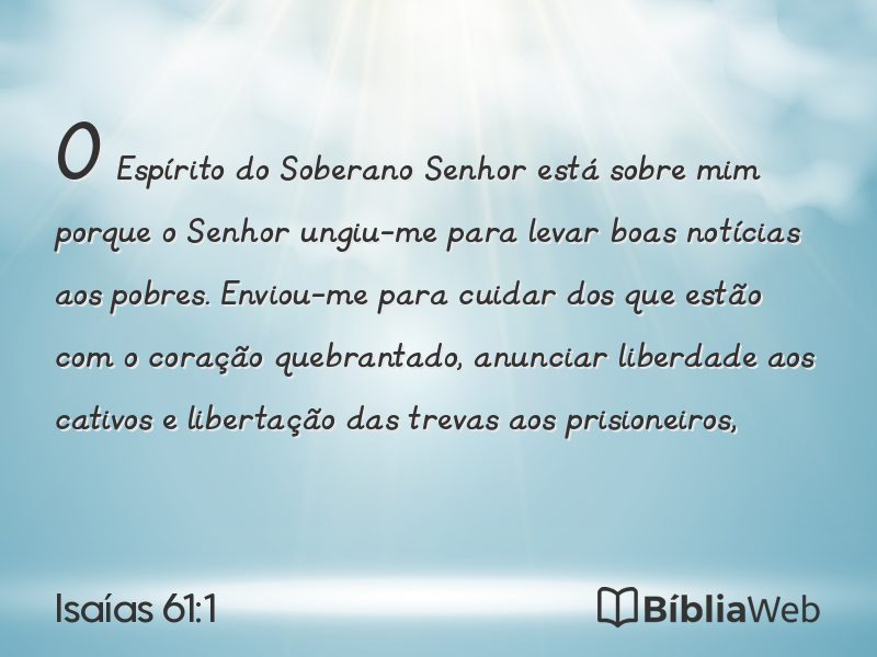 Isaías 61:1 em imagem para compartilhar