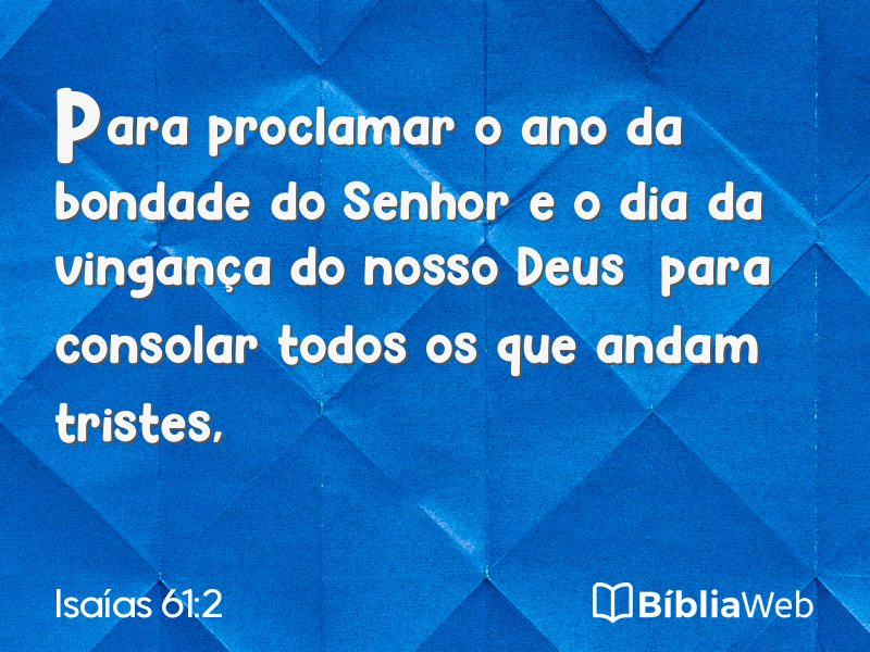 Isaías 61:2 em imagem para compartilhar