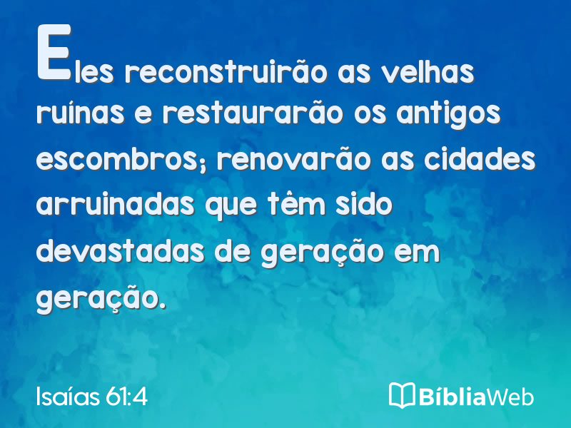 Isaías 61:4 em imagem para compartilhar