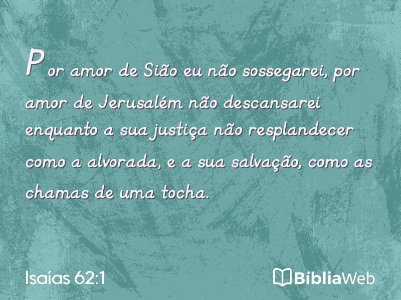 Isaías 62:1 em imagem para compartilhar