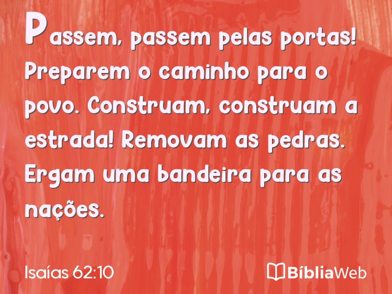 Isaías 62:10 em imagem para compartilhar