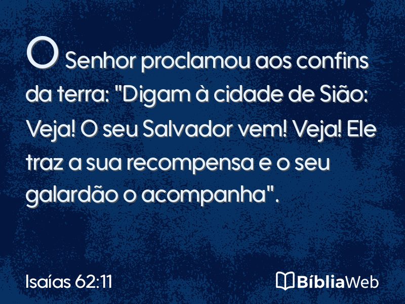 Isaías 62:11 em imagem para compartilhar