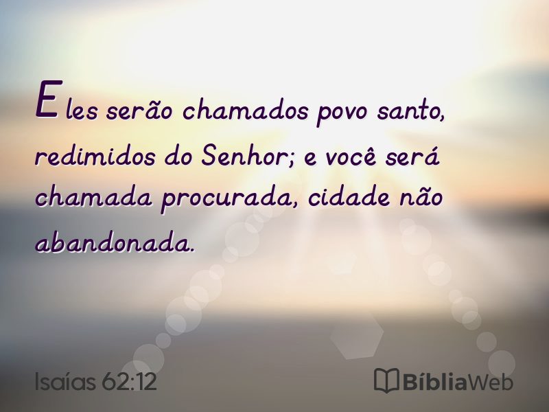 Isaías 62:12 em imagem para compartilhar