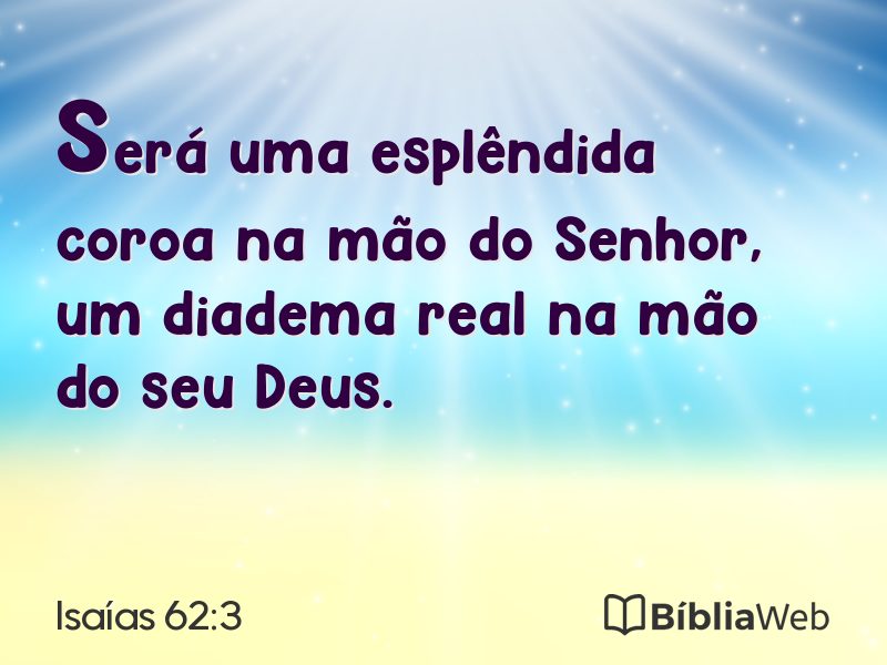 Isaías 62:3 em imagem para compartilhar
