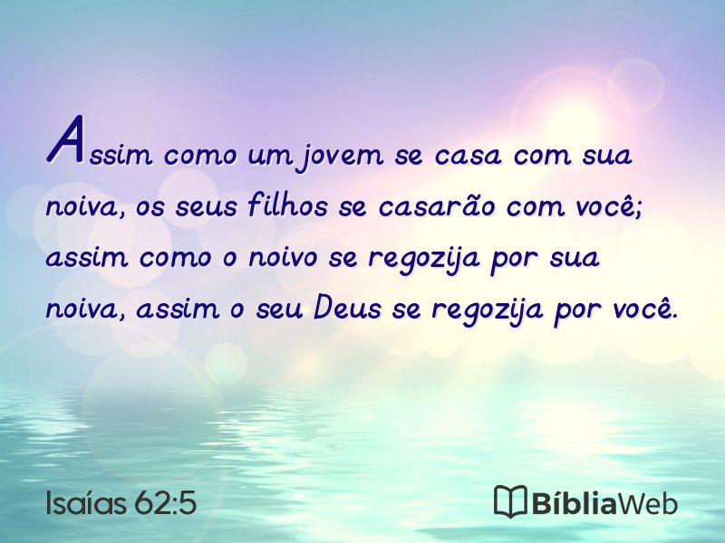 Isaías 62:5 em imagem para compartilhar