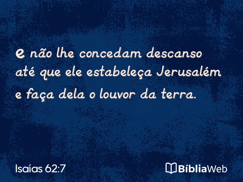 Isaías 62:7 em imagem para compartilhar
