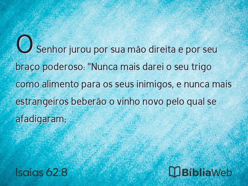 Isaías 62:8 em imagem para compartilhar