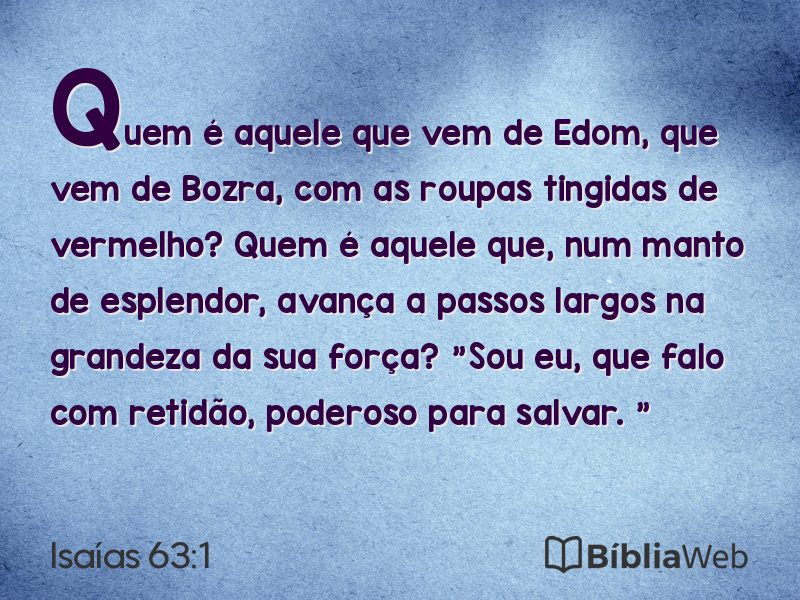 Isaías 63:1 em imagem para compartilhar