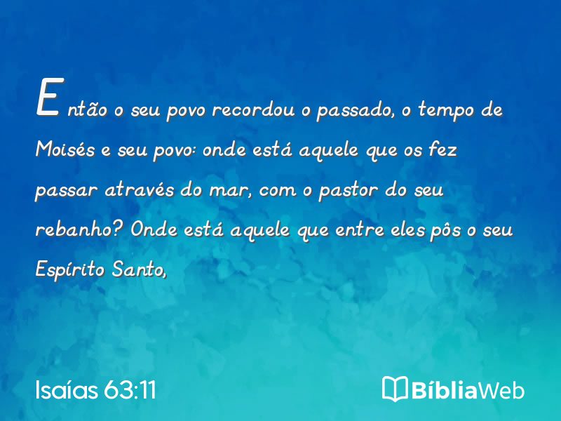 Isaías 63:11 em imagem para compartilhar