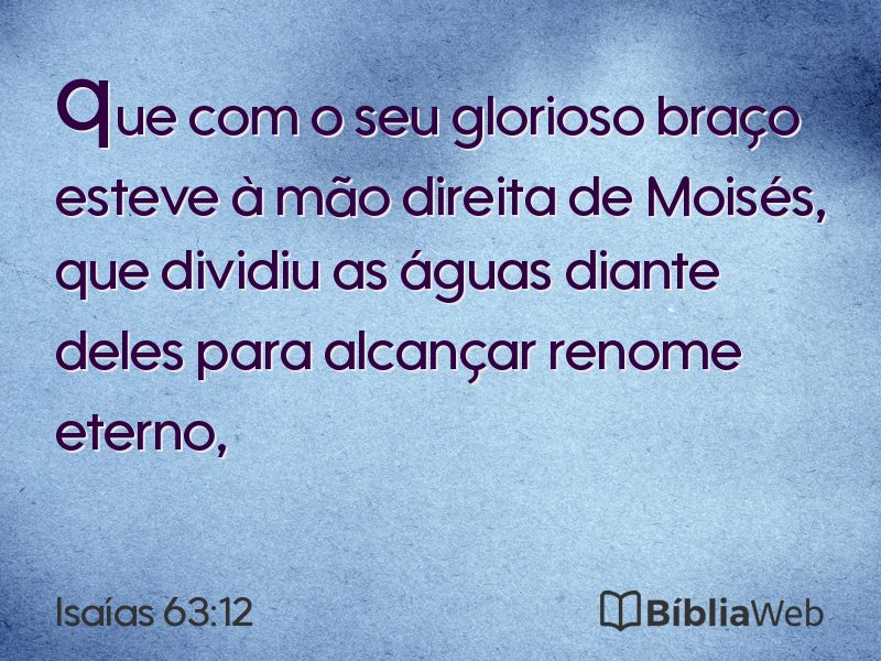 Isaías 63:12 em imagem para compartilhar