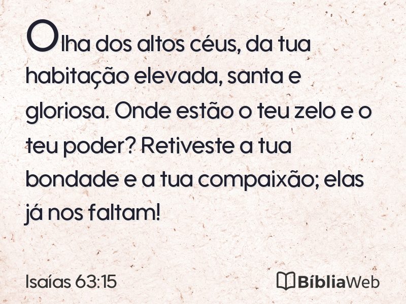 Isaías 63:15 em imagem para compartilhar