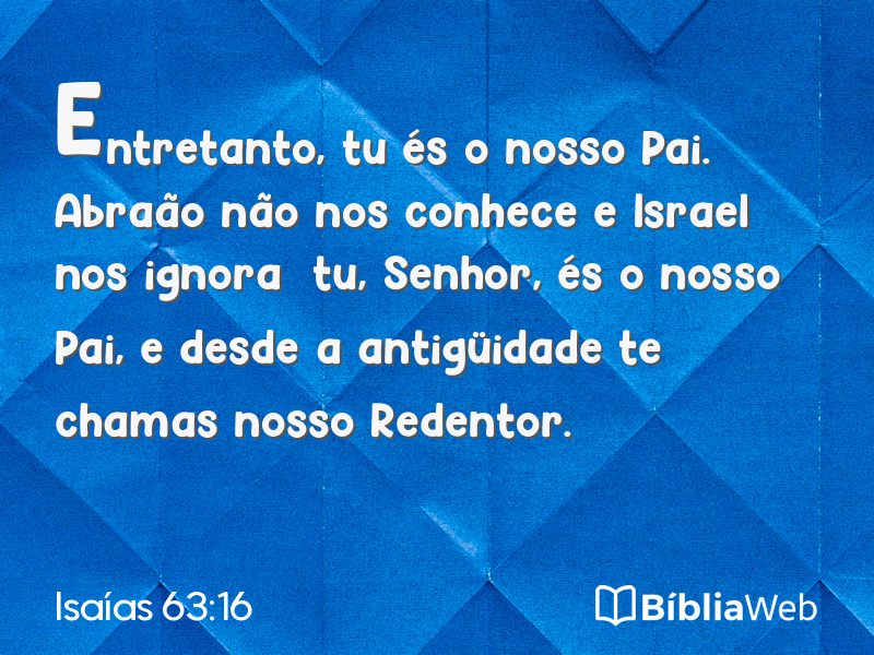 Isaías 63:16 em imagem para compartilhar
