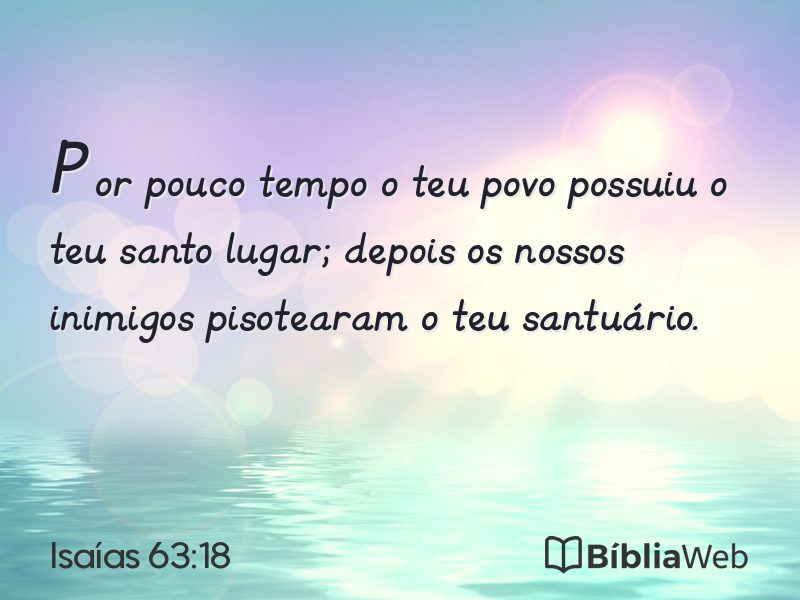Isaías 63:18 em imagem para compartilhar