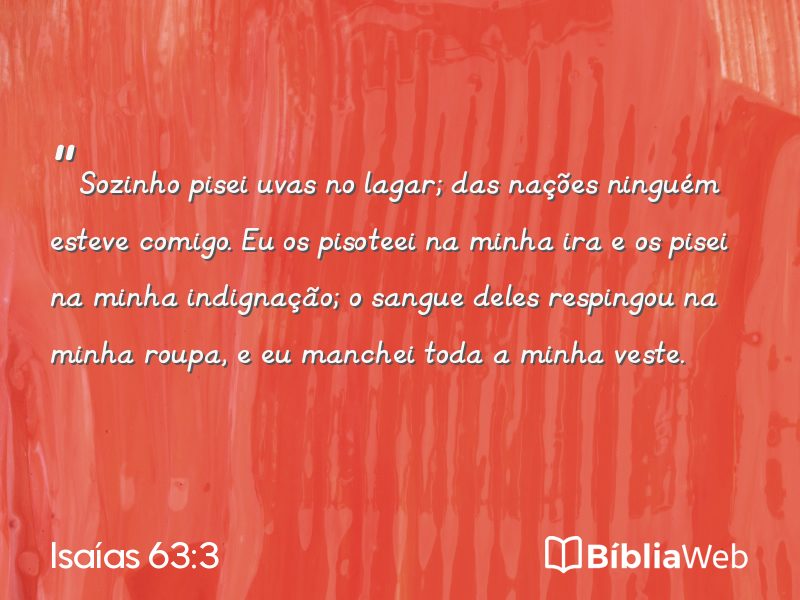 Isaías 63:3 em imagem para compartilhar