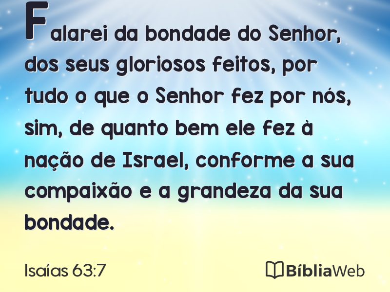Isaías 63:7 em imagem para compartilhar