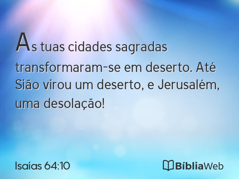 Isaías 64:10 em imagem para compartilhar