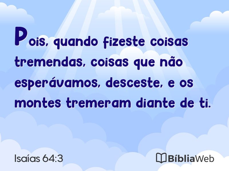 Isaías 64:3 em imagem para compartilhar