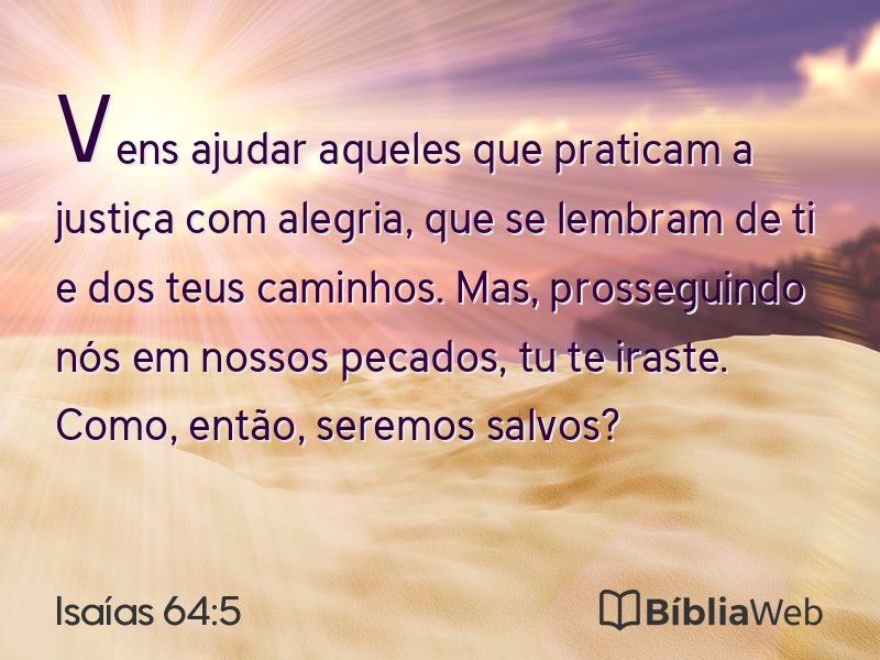 Isaías 64:5 em imagem para compartilhar